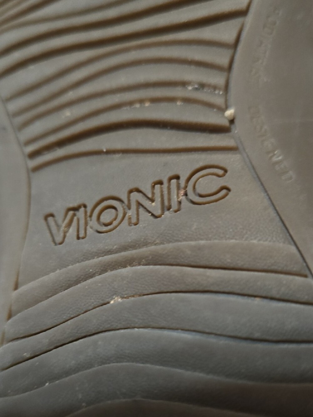 Vionic Slide Sandal w/ Touch of Gold Flecks & Textured Sole - Picture 2 of 8